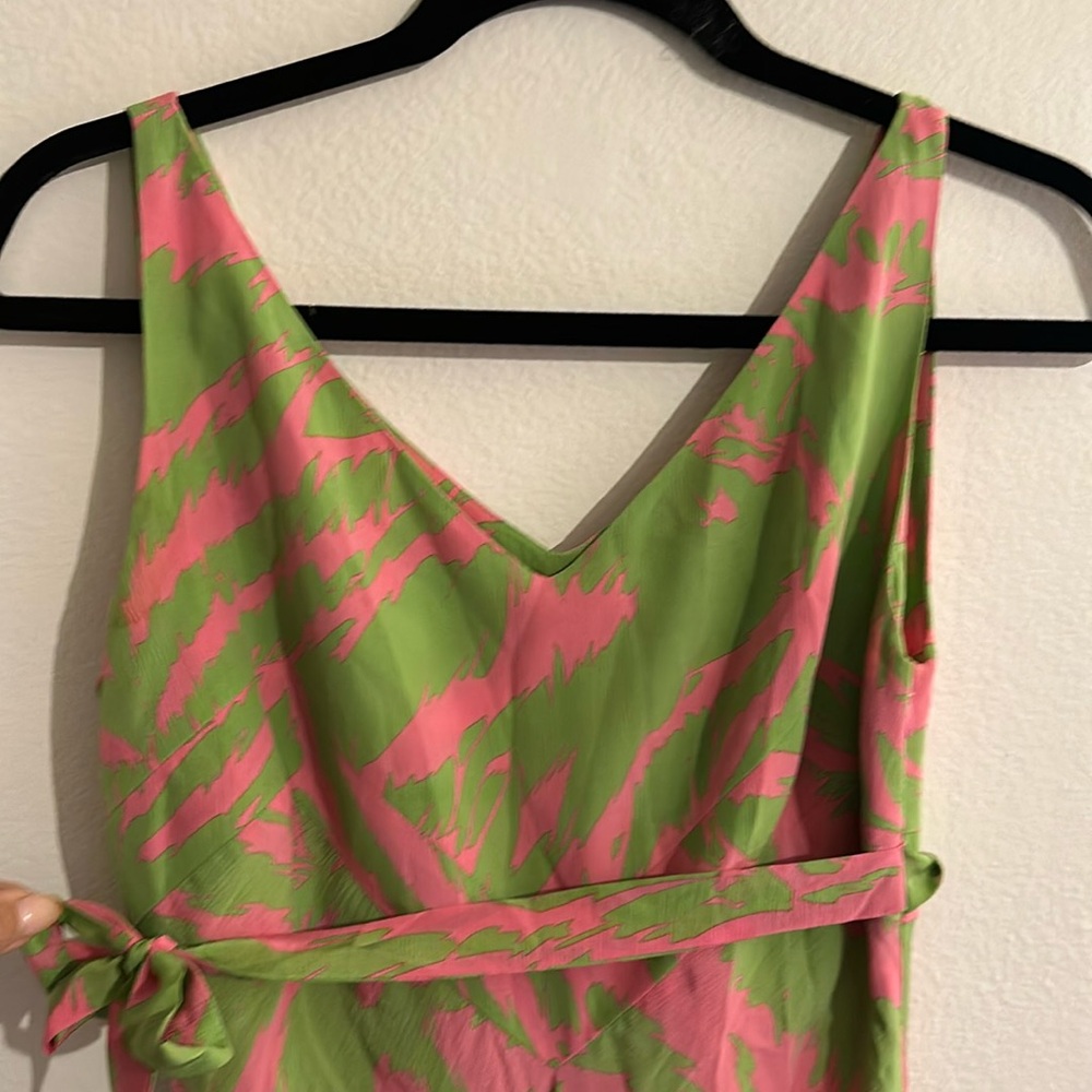 Joseph green and pink dress